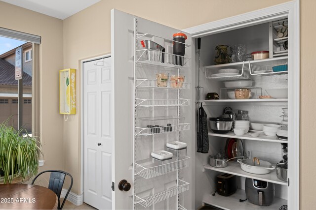 view of pantry