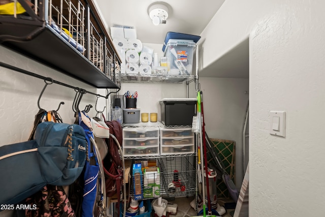 view of storage area