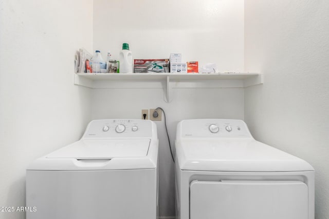 laundry area with washer and dryer