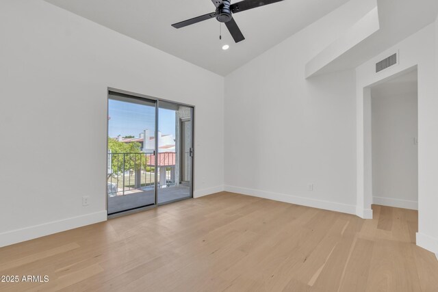 220 N 22nd Pl Unit 2036, Mesa, AZ 85213 - spare room featuring light wood-type flooring, a ceiling fan, and recessed lighting