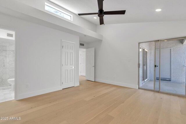 220 N 22nd Pl Unit 2036, Mesa, AZ 85213 - empty room with a ceiling fan, light wood-style floors, and recessed lighting