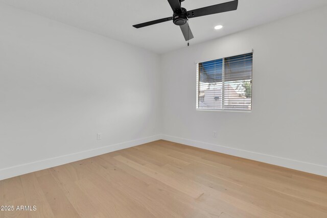 220 N 22nd Pl Unit 2036, Mesa, AZ 85213 - empty room with light wood-style flooring, a ceiling fan, and recessed lighting