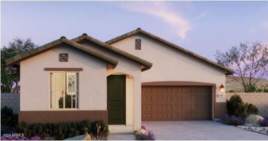 view of front of house featuring a garage