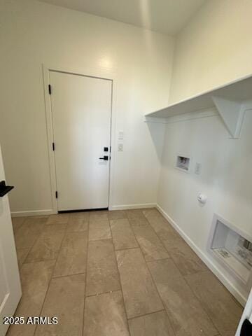 laundry area featuring washer hookup and hookup for a gas dryer