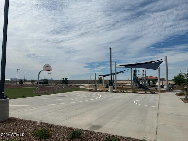 view of basketball court