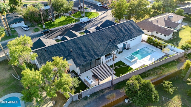 aerial view featuring a residential view