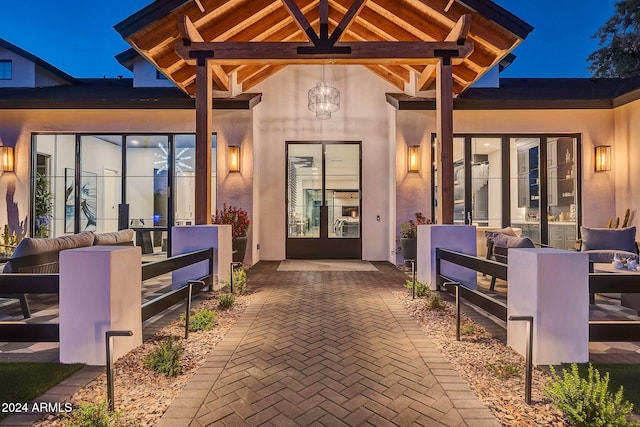 view of patio / terrace with an outdoor hangout area