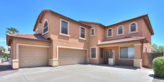 view of front facade featuring a garage