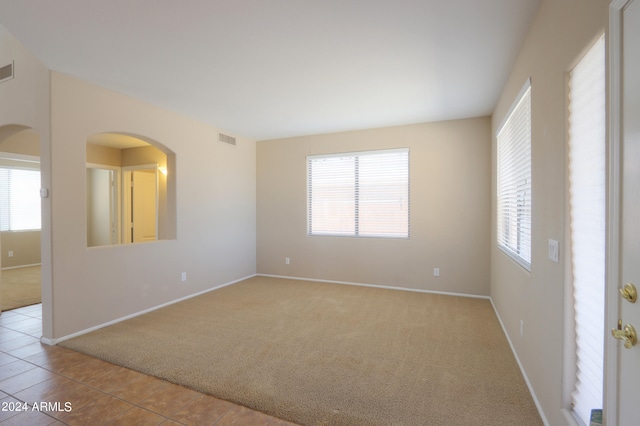 view of carpeted empty room