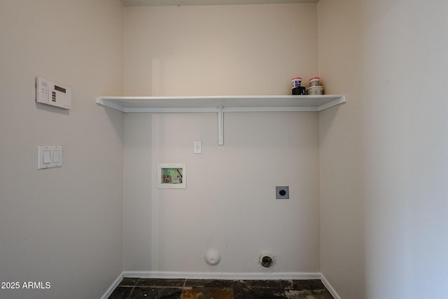 4804 S 25th Dr, Phoenix, AZ 85041 - laundry area featuring washer hookup, electric dryer hookup, baseboards, and hookup for a gas dryer