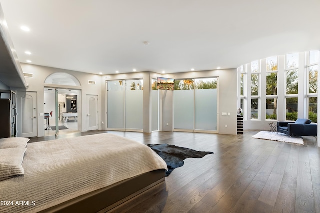 bedroom featuring wood-type flooring