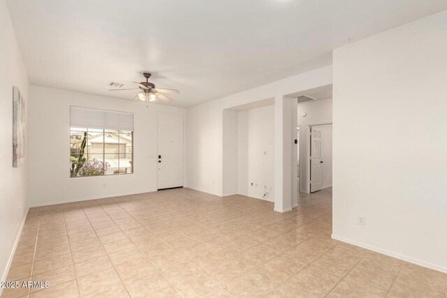 43142 N Outer Bank Dr, Anthem, AZ 85086 - unfurnished room featuring baseboards, visible vents, and a ceiling fan
