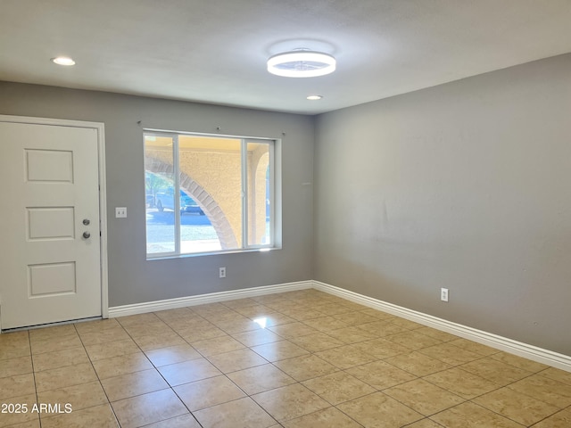 view of tiled foyer