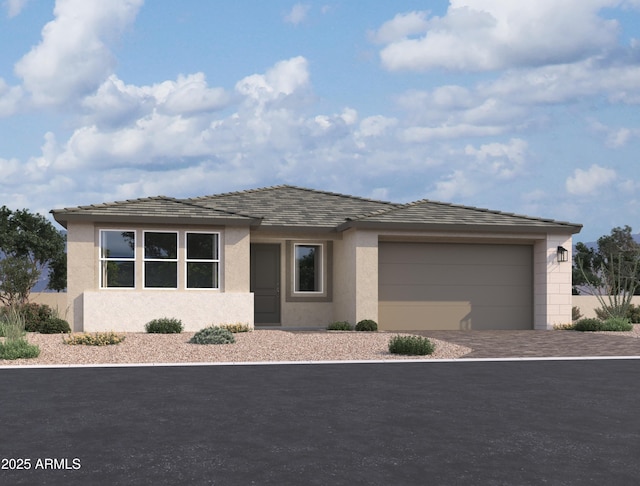 view of front facade with a garage