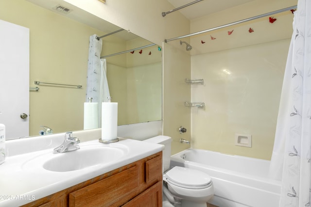 3140 N 114th Dr, Avondale, AZ 85392 - full bath with toilet, vanity, shower / bath combo with shower curtain, and visible vents
