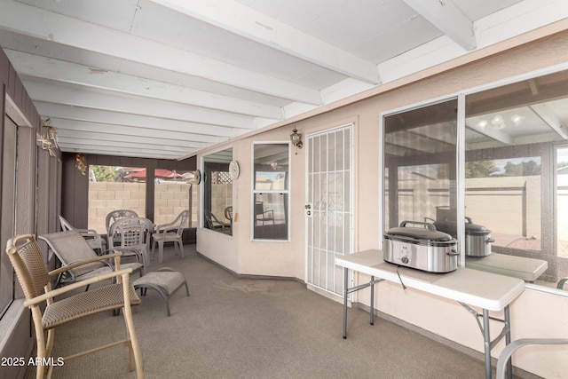 3140 N 114th Dr, Avondale, AZ 85392 - sunroom featuring beam ceiling and a wealth of natural light
