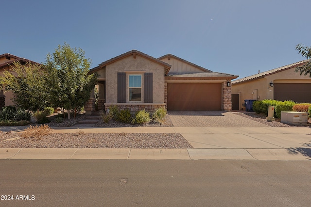 view of front of home featuring a garage