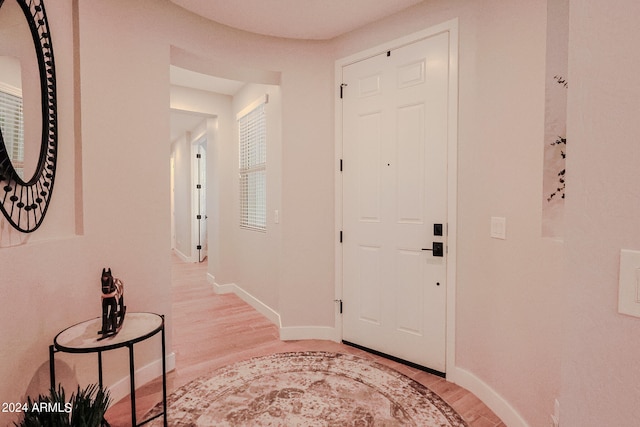 entryway featuring light wood-type flooring