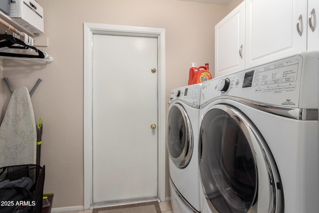 15424 N 52nd Pl, Scottsdale, AZ 85254 - laundry area featuring cabinet space, independent washer and dryer, and baseboards