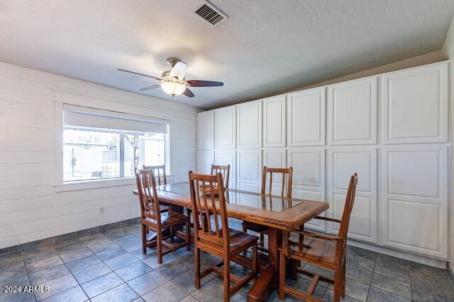 dining area featuring ceiling fan