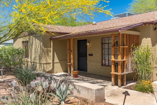 entrance to property with central air condition unit