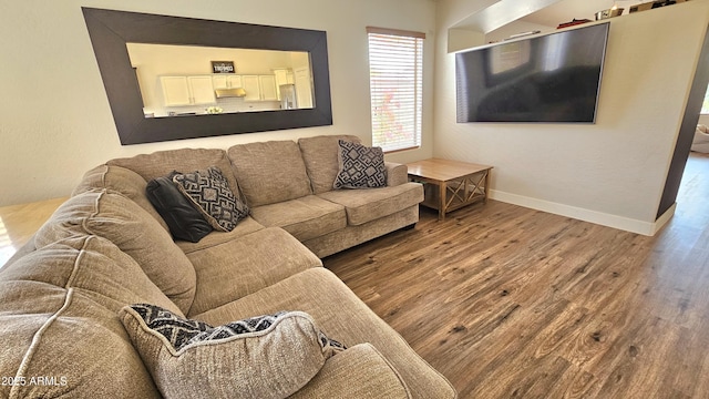 3002 W Caravaggio Ln, Phoenix, AZ 85086 - living area featuring wood finished floors and baseboards