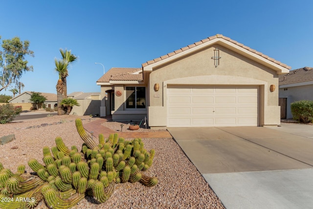 view of front facade with a garage