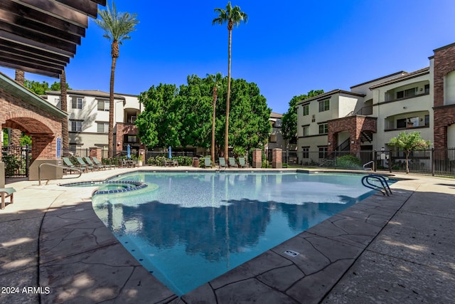 view of pool with a patio area