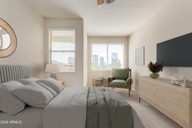 bedroom with carpet flooring