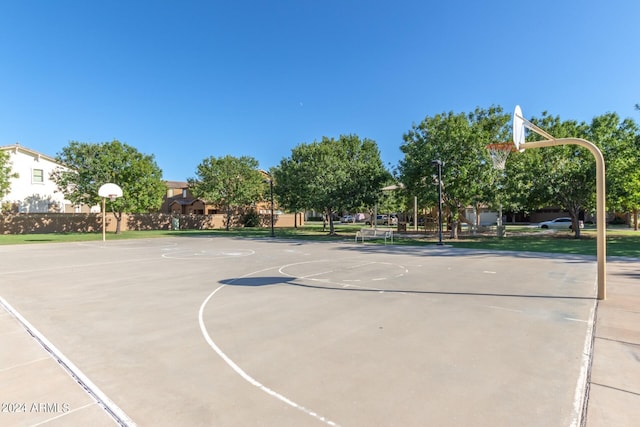 view of basketball court featuring community basketball court