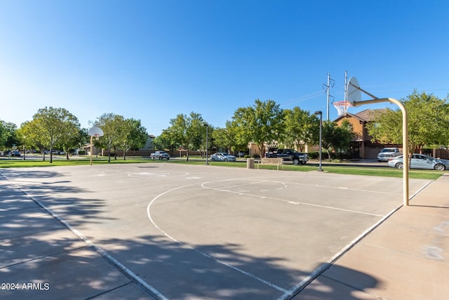 view of sport court featuring community basketball court