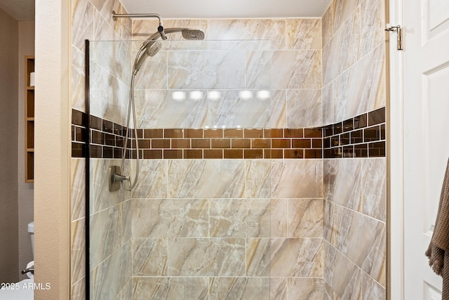 details with tiled shower