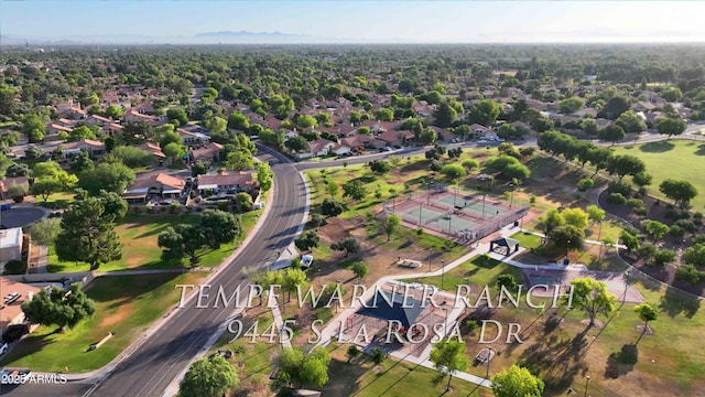 bird's eye view featuring a residential view