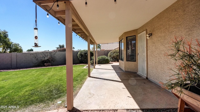 view of patio / terrace featuring a fenced backyard