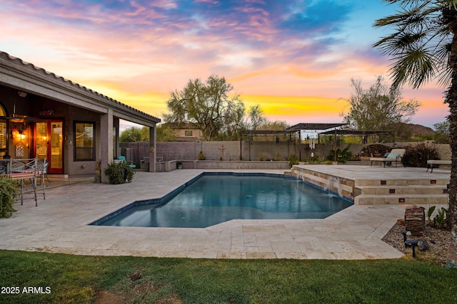 26475 N Wrangler Rd, Scottsdale, AZ 85255 - view of swimming pool featuring a fenced backyard and a patio area