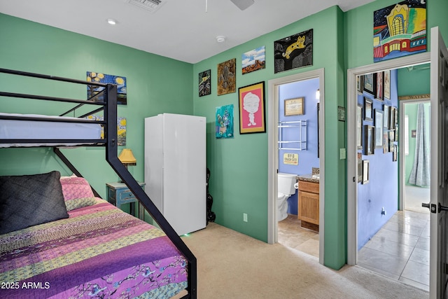 26475 N Wrangler Rd, Scottsdale, AZ 85255 - bedroom with light carpet and a ceiling fan