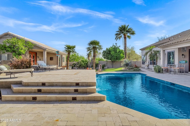 26475 N Wrangler Rd, Scottsdale, AZ 85255 - view of pool with a patio area and a fenced backyard