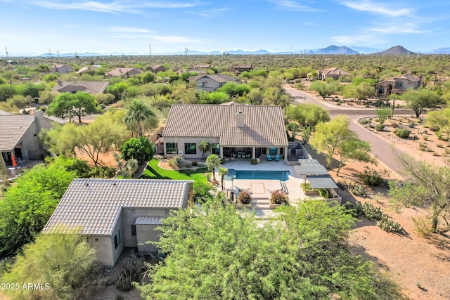 26475 N Wrangler Rd, Scottsdale, AZ 85255 - aerial perspective of suburban area featuring mountains
