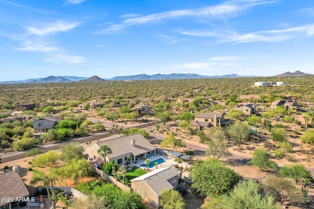 26475 N Wrangler Rd, Scottsdale, AZ 85255 - aerial view of residential area featuring mountains