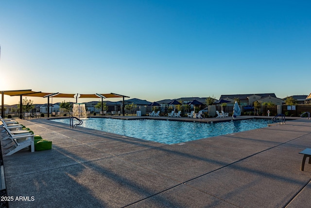 view of pool with a patio area