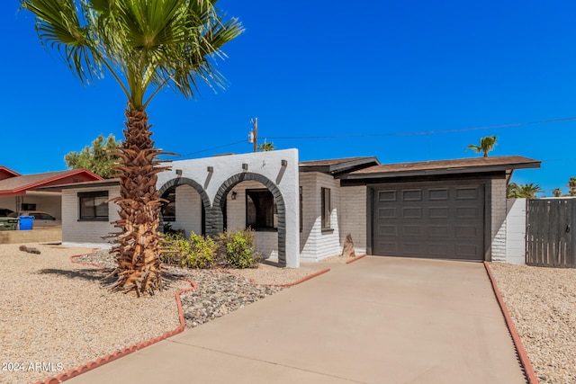 view of front of home featuring a garage