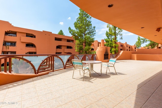 view of patio / terrace featuring a balcony