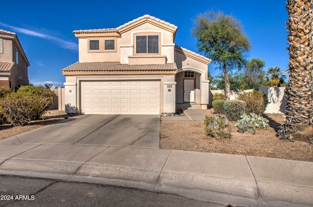 view of front of home featuring a garage