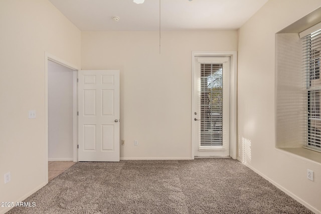 view of carpeted empty room