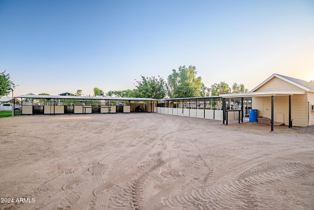 view of horse barn