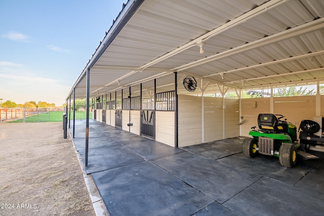 view of horse barn