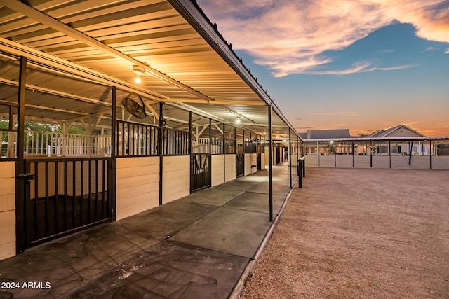 view of horse barn