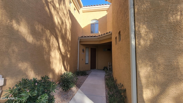 view of doorway to property