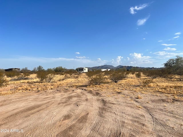 exterior space featuring a mountain view and a rural view