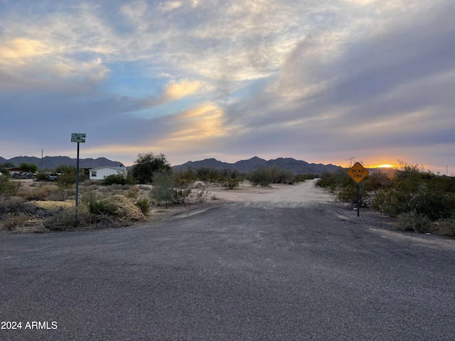 view of street featuring a mountain view